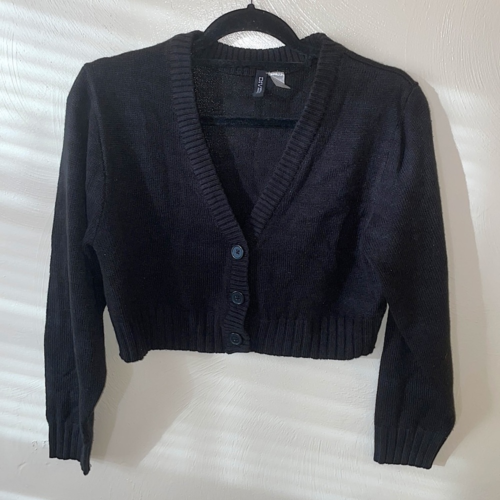Cropped Cardigan Button Up